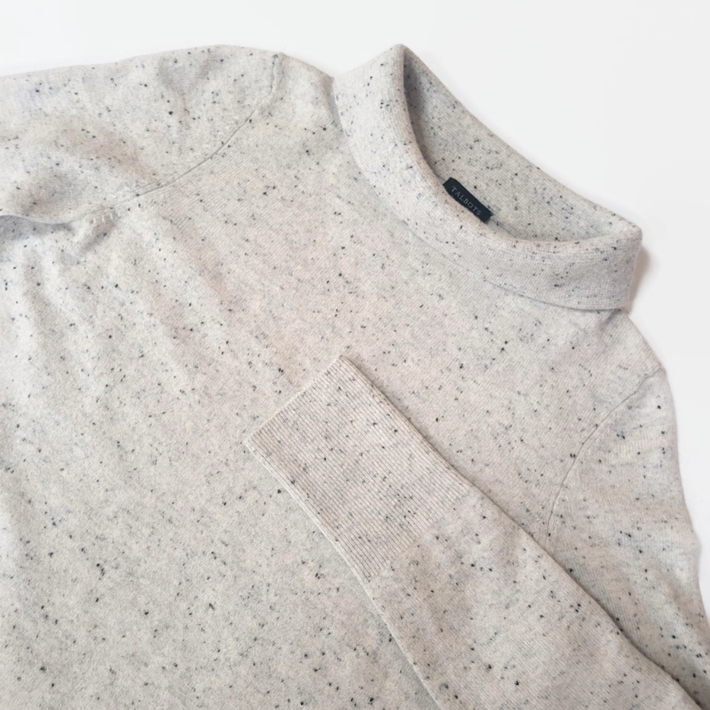 Talbots Cashmere Sabrina Gray Speckled Sweater - Picture 4 of 10